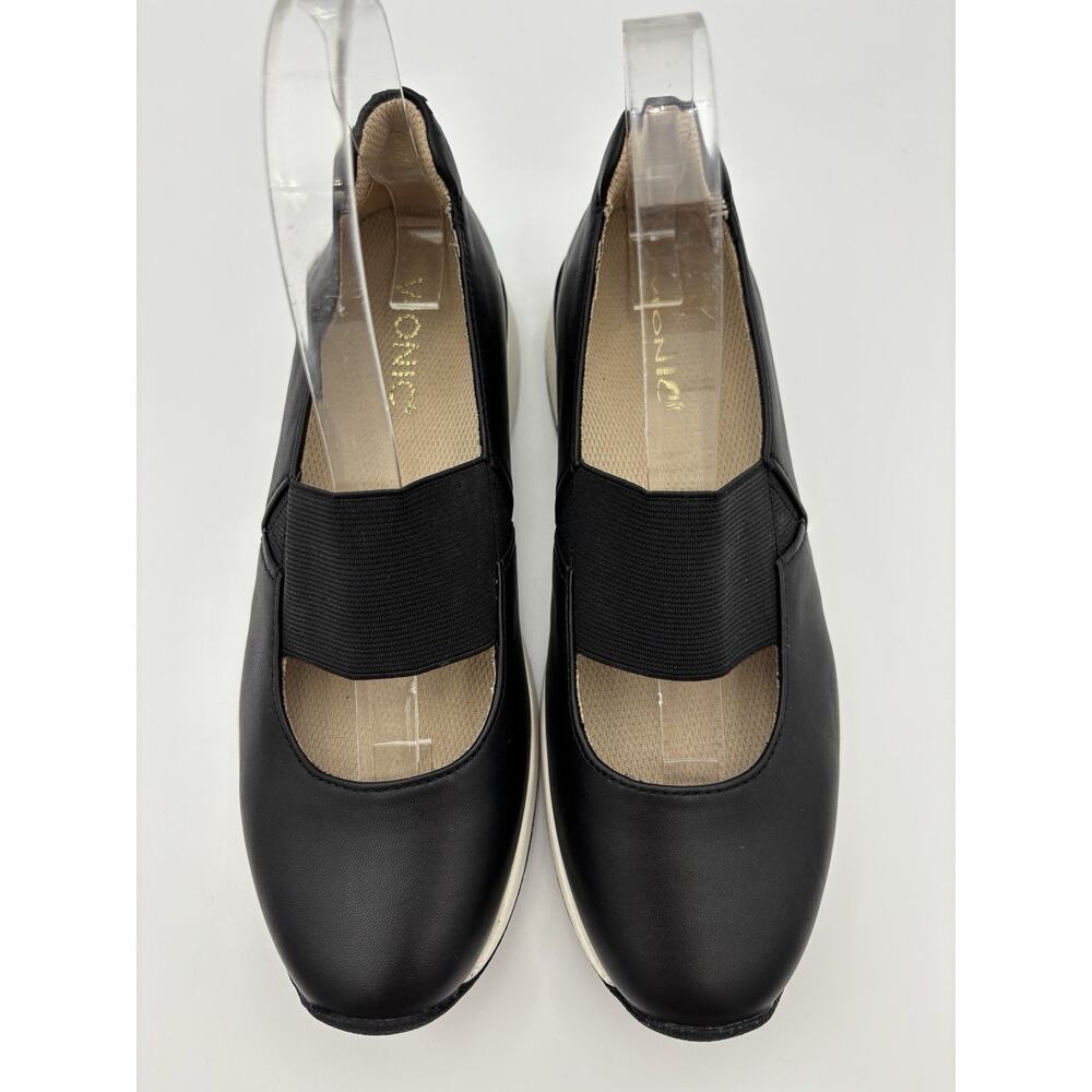 Vionic Cadee Mary Jane Ballet Sneakers Black Size 7 Elastic Arch Support